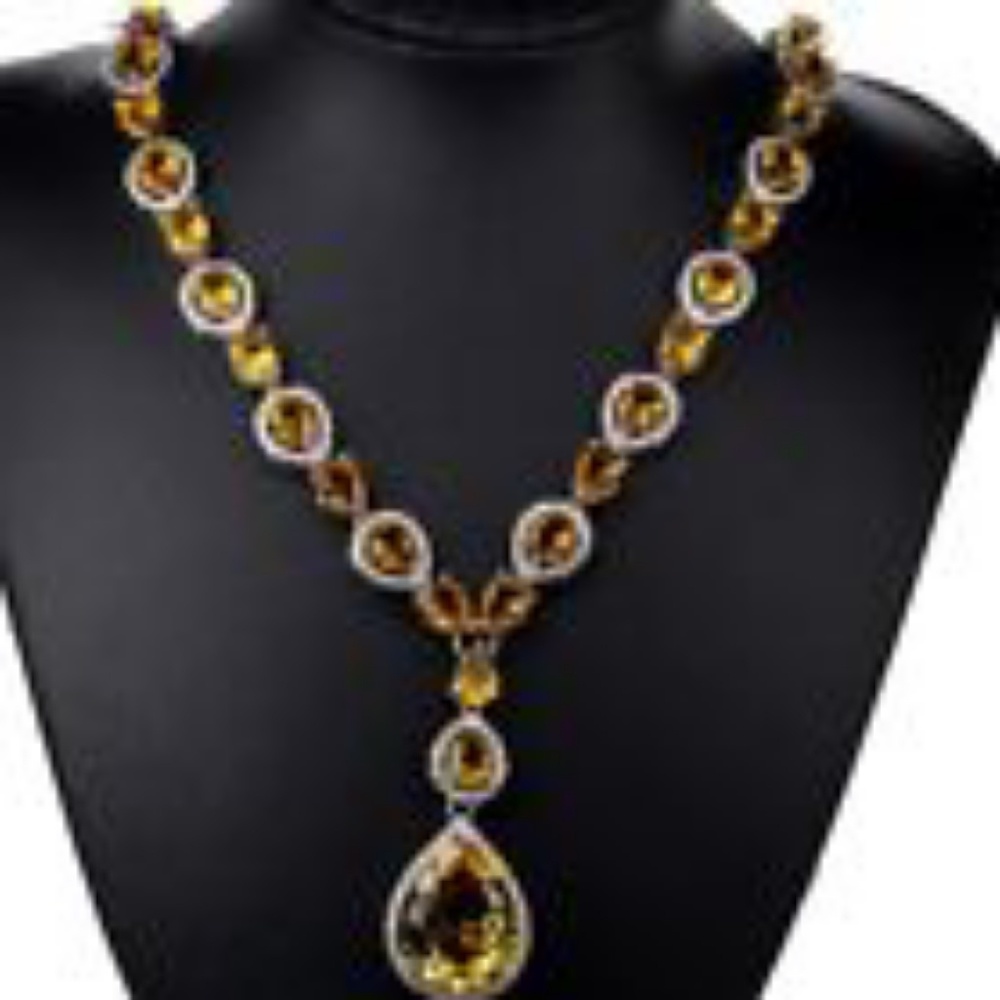 SOLD Red Carpet Citrine drop Necklace